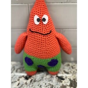 Handmade Patrick Star Plush Toy Crochet Stuffed Animal‎ Kids Room Decor 13"